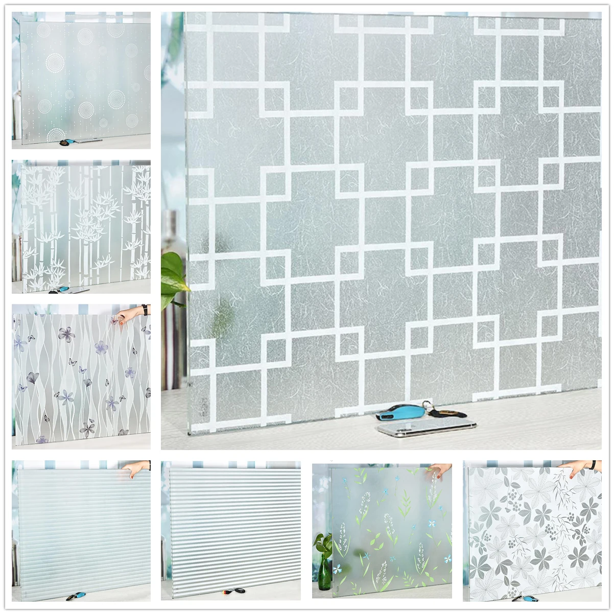 

High Quality Window Film Opaque Self-Adhesive Protect Privacy Frosted Window Stickers Matte White Anti-UV Decorative for Home