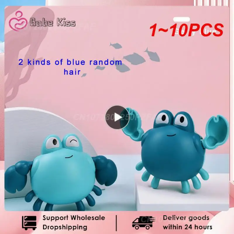 

1~10PCS Baby Toys Bathing Ducks Cartoon Animal Whale Crab Swimming Pool Water Play Game Chain Clockwork Bath Toys For Children