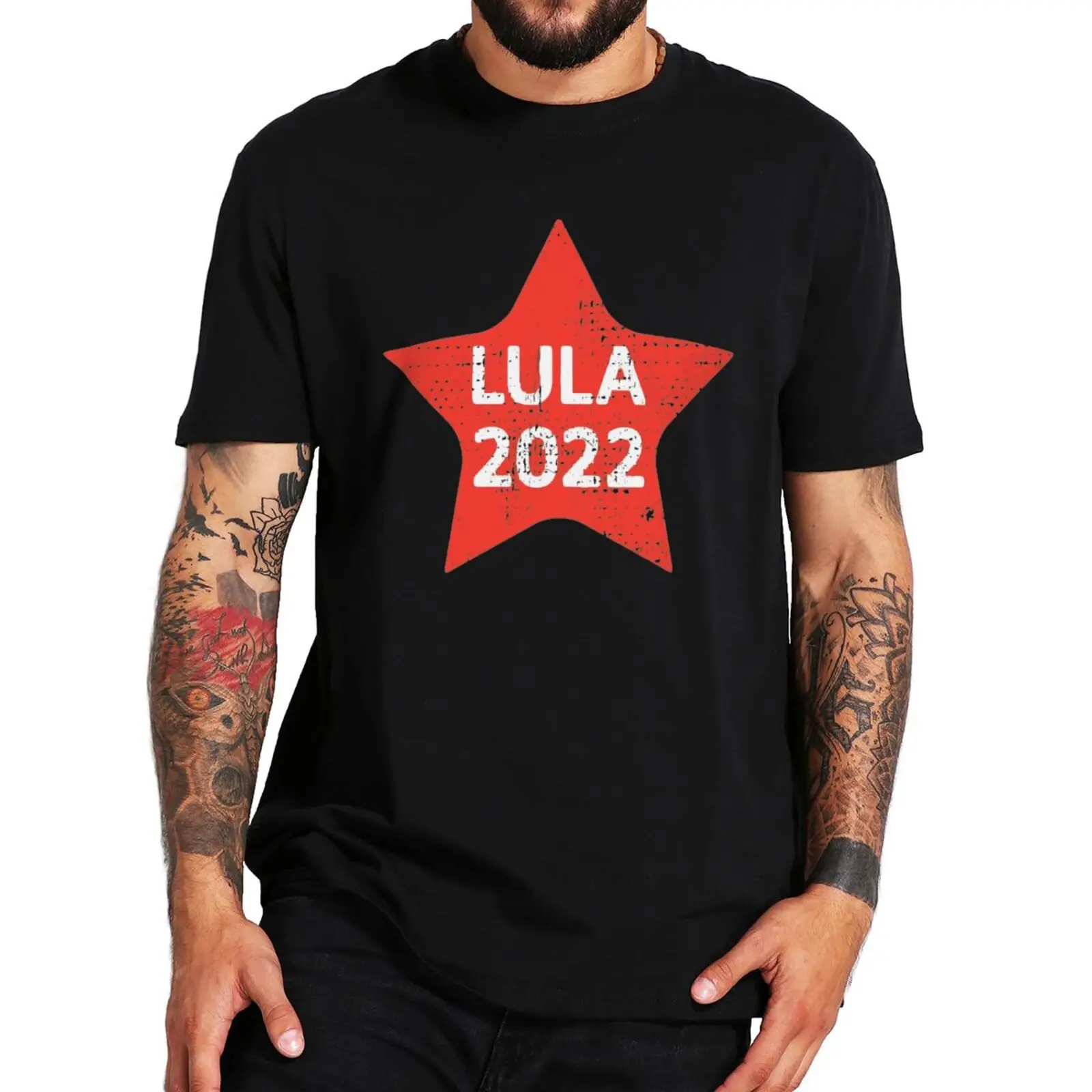 

Lula 2022 футболка с изображением президента Бразилии в ретро-стиле, винтажный стиль, Классическая футболка с изображением Луиза иньчито Лулы д...