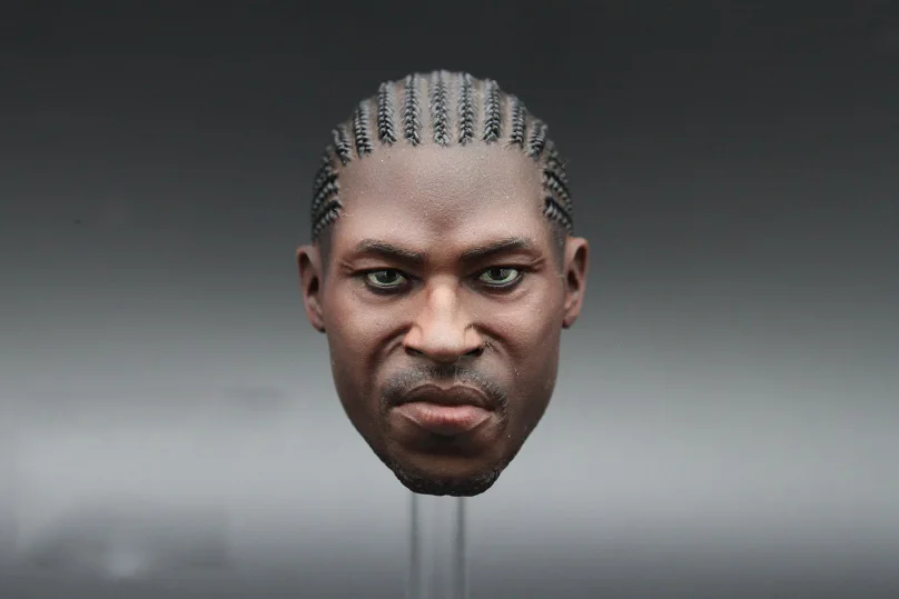 

1/6 Male Soldier Basketball Star Big Ben 2.0 Braids Head Carving Model Toy Fit 12'' Action Figure Body In Stock