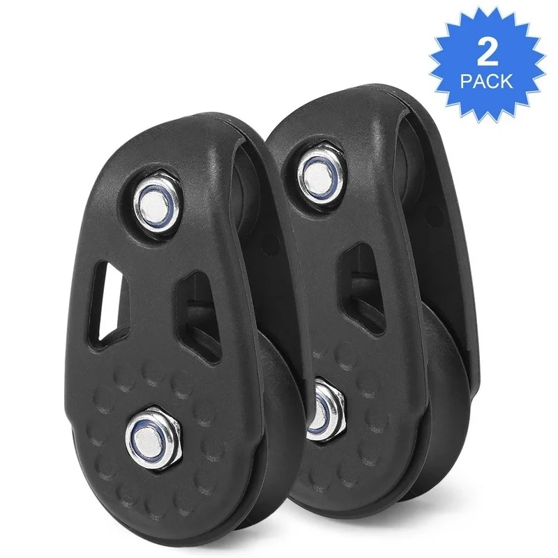 

2 PCS Kayak Slide Rail Anchor Trolley Kit Pulley Blocks for Kayak Canoe Boat