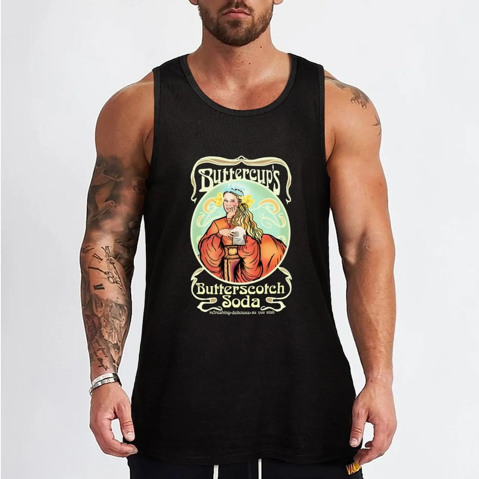 Фото Топ-майка Buttercup's Butterscotch Soda: гибкая, удобная, из эластичной ткани, для повседневной носки №2