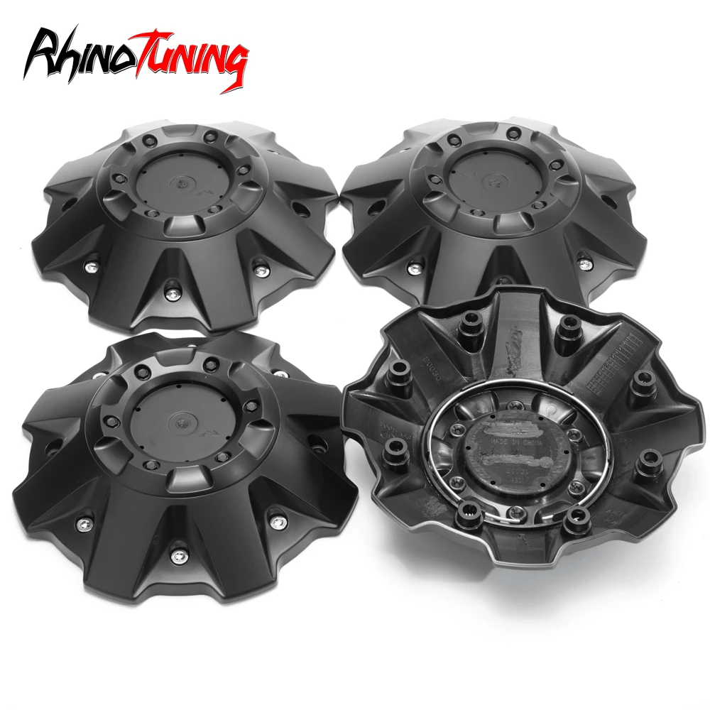 1/4x 201mm 150mm Offroad 1001-63-B Car Wheel Center Hub Cap 8 Lug For M-447 Black Rim Cover Styling Auto Accessories ABS Plastic