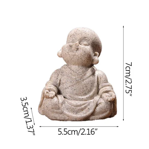 Strongwell, милые маленькие Статуэтки из искусственного песчаника, восхитительные китайские статуэтки Будды, прекрасная фигурка для домашнего декора, креативный подарок