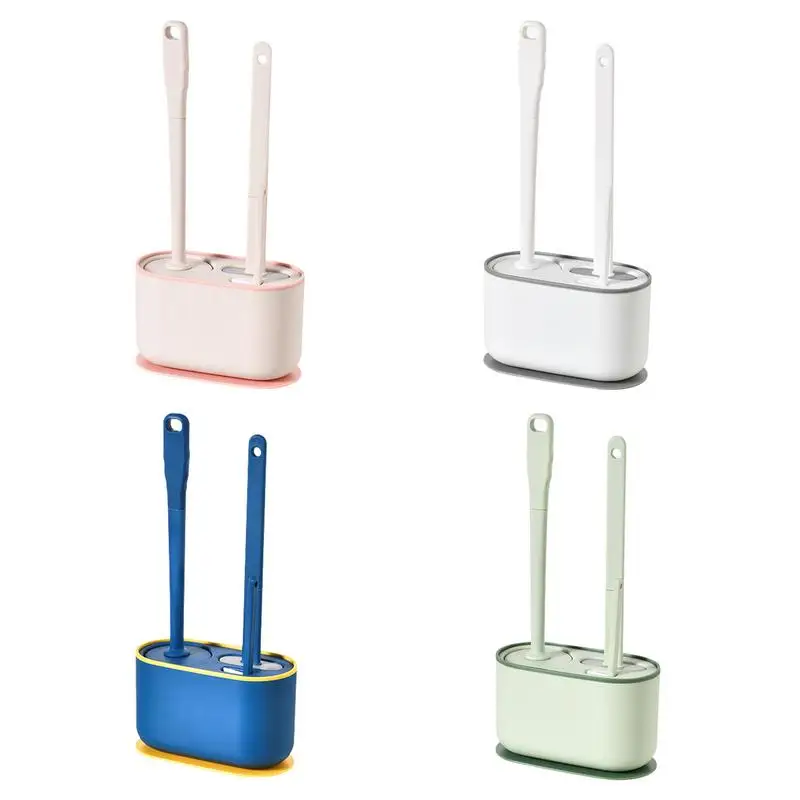 

Набор кистей для унитаза, 3 шт., держатель для головки уборной, настенная палочка для туалета, быстросохнущая длинная ручка, Мягкая силиконовая щетина, чистящий Туалет