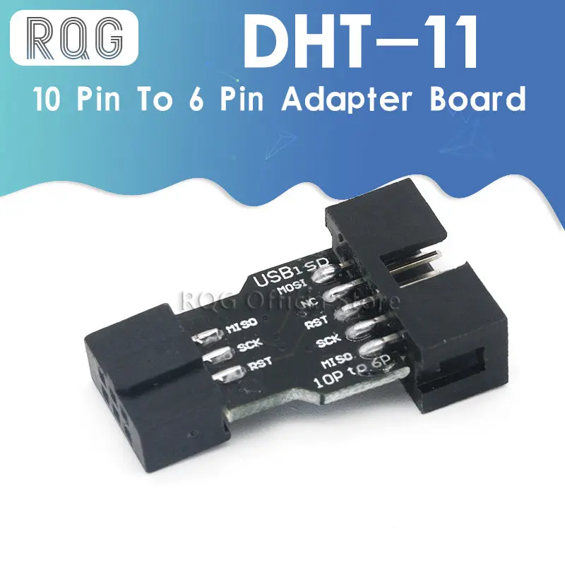 

10Pin To 6PiN Convert To Standard 10 Pin To 6 Pin Adapter Board For ATMEL STK500 AVRISP USBASP ISP Interface Converter AVR
