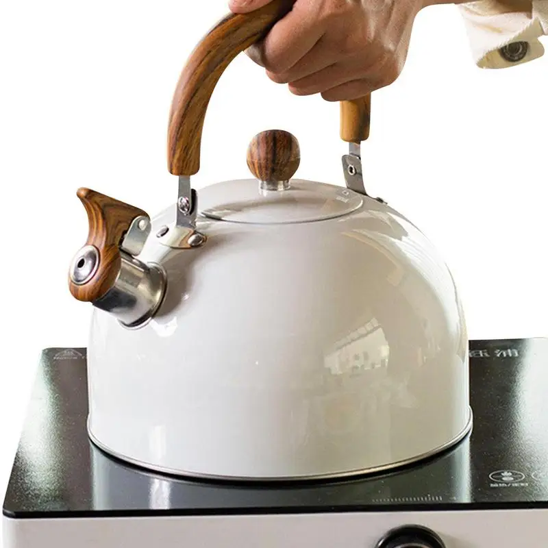 

Stainless Steel Whistling Teapot Stovetop Kettle With Loud Whistle Comfortable Handle Kettle For Induction Cooker Electric Stove