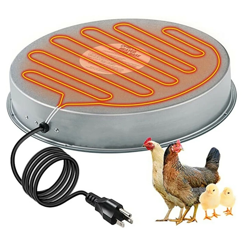 

Chicken Winter Poultry Waterer Drinker Heated Base Water Heater 125 Watts For Winter Deicer Heated Base Farm Home Pet Water Heat