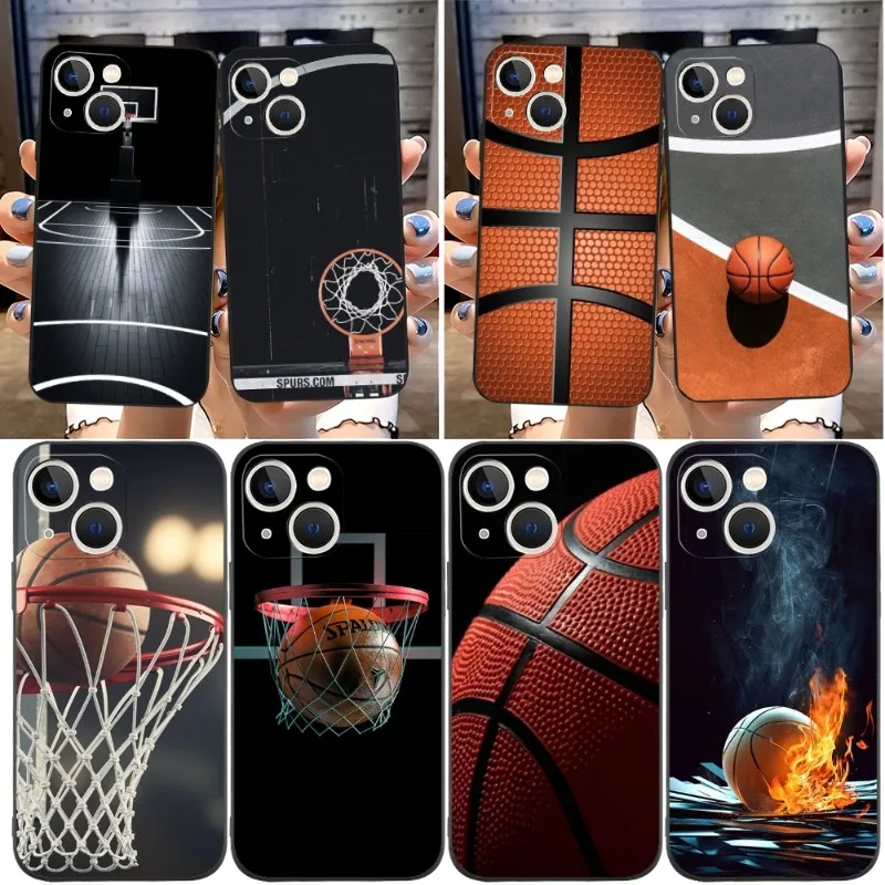 Basketball Basket Phone Case For Iphone 12 Pro Max 11 13 Xr X Xs Mini Pro Max For 6 6s 7 8 Plus Funda Cover Mobile Phone Bag