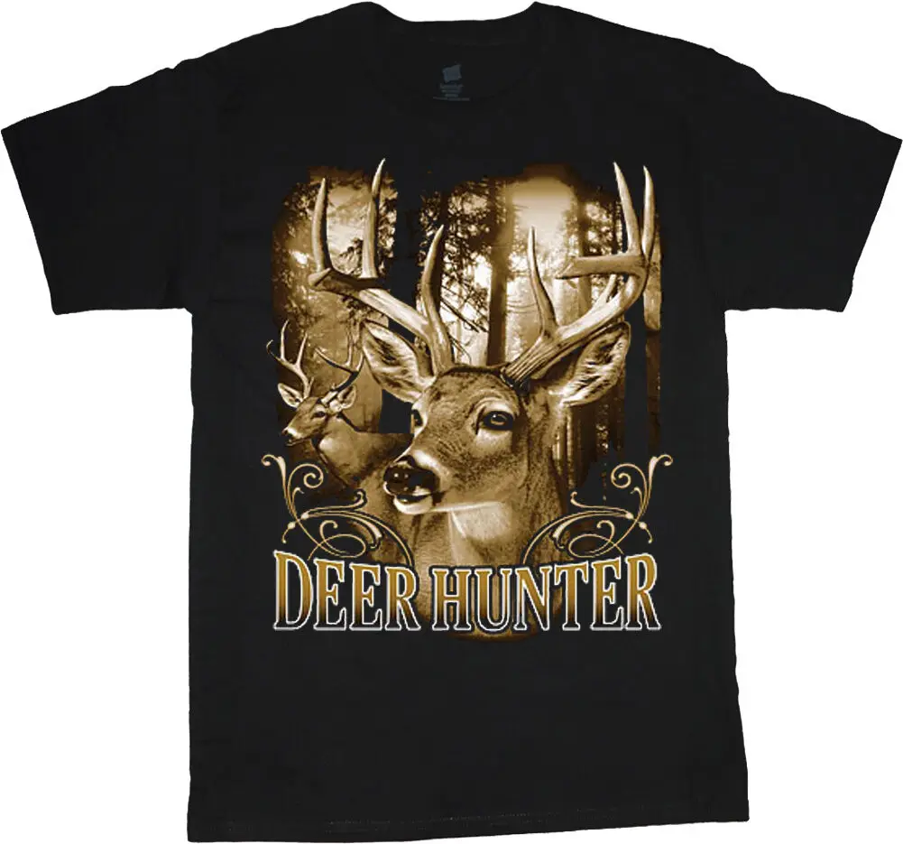 

Jungle Hunting Printed Deer Hunter T-Shirt 100% Cotton O-Neck Summer Short Sleeve Casual Mens T-shirt Size S-3XL