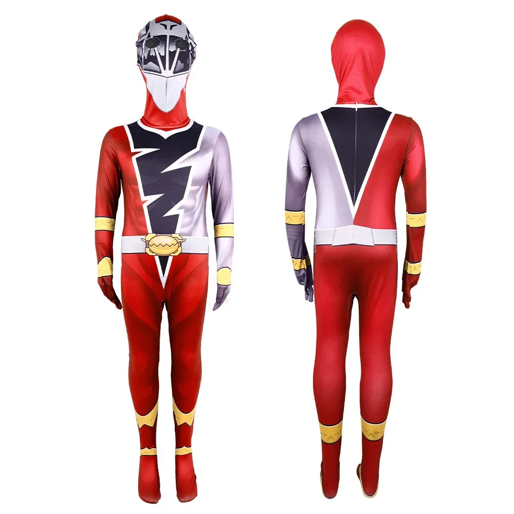 Аниме Chique Volwassen Kids Ranger Kishiryu Sentai Ryusoulger Косплей Kostuum комбинезон для Хэллоуина