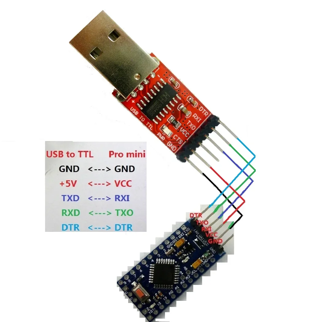 5 шт. Pro Mini загрузка USB-программатор RS232 TTL адаптер CTS DTR для Arduino