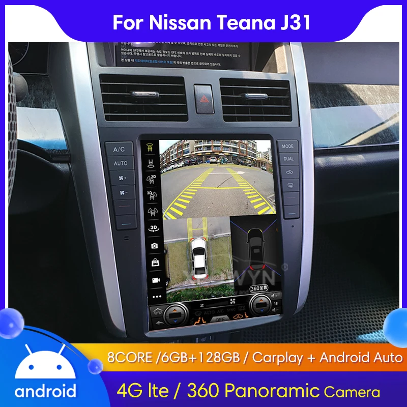 

Автомагнитола на Android 11, Восьмиядерный процессор, 128 ГБ, GPS для Nissan Teana J31 2003-2007 230JK 230jm для Renault Samsung Sm5 Sm7 Carplay