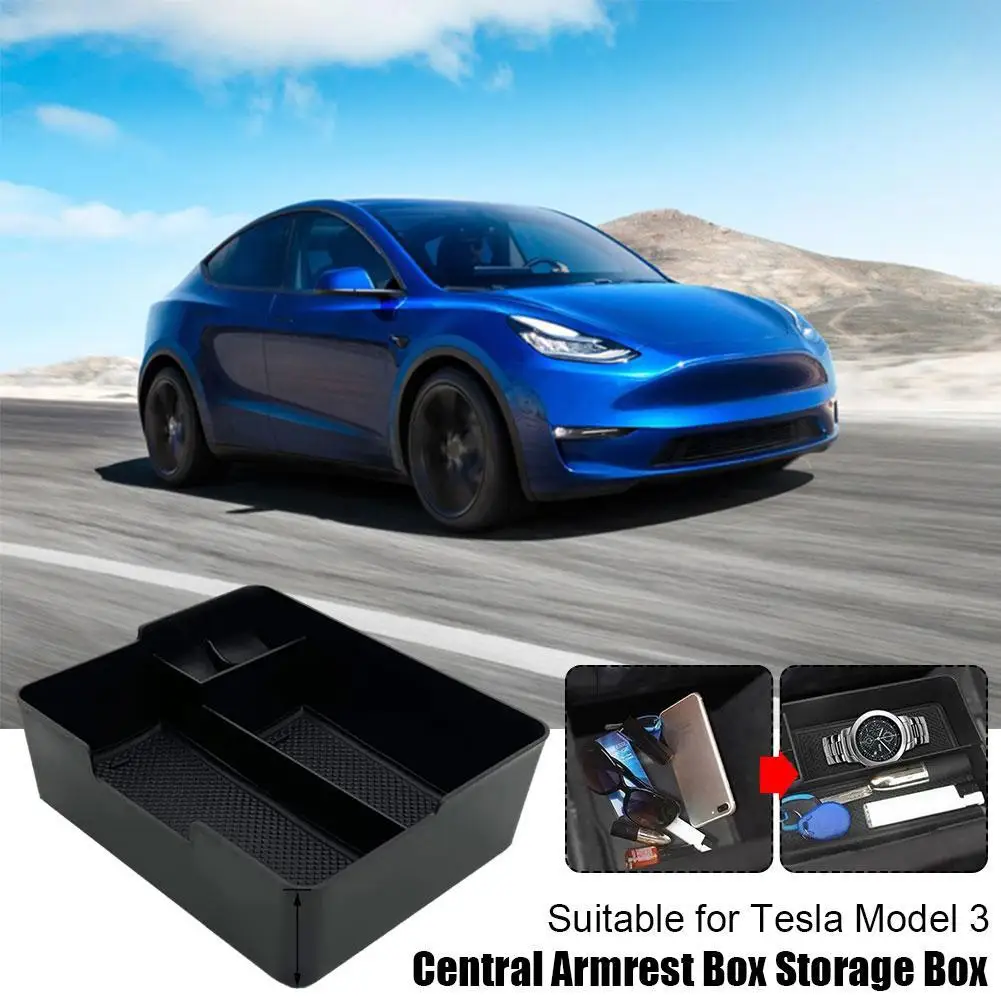 

For Tesla Model 3 2017-2020 Car Central Armrest Storage Box Stowing Tidying Organizer Center Console Case Glove Box Accessories