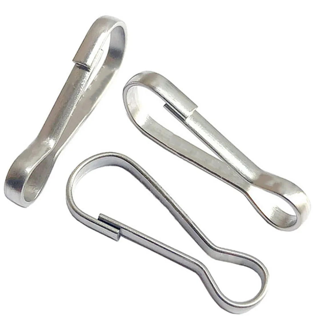 

304 Stainless Steel Lanyard Snap Clip Hooks 11mm-60mm Spring Buckle For Keychain Keyring DIY Jewelry Accessory