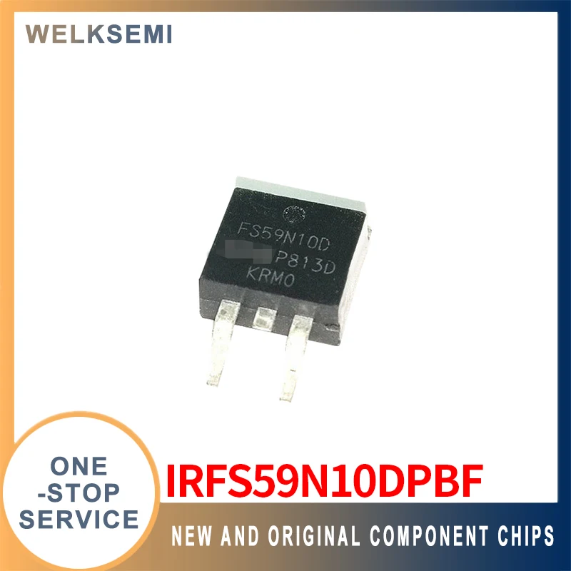 

Транзистор с полевым эффектом IRFS59N10DPBF D2PAK (MOSFET), абсолютно новый оригинальный Оригинальный стандартный заказ