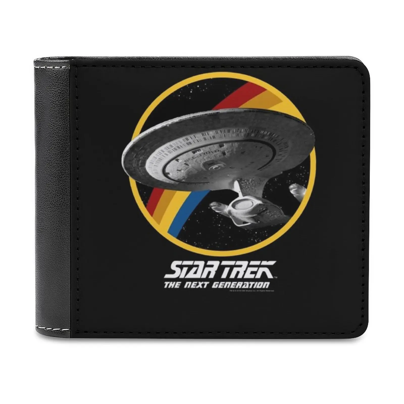 

Star Next Generation U.S.S. Enterprise Rainbow Portrait Leather Wallet Men's Wallet Purse Money Clips Star Star Next Generation