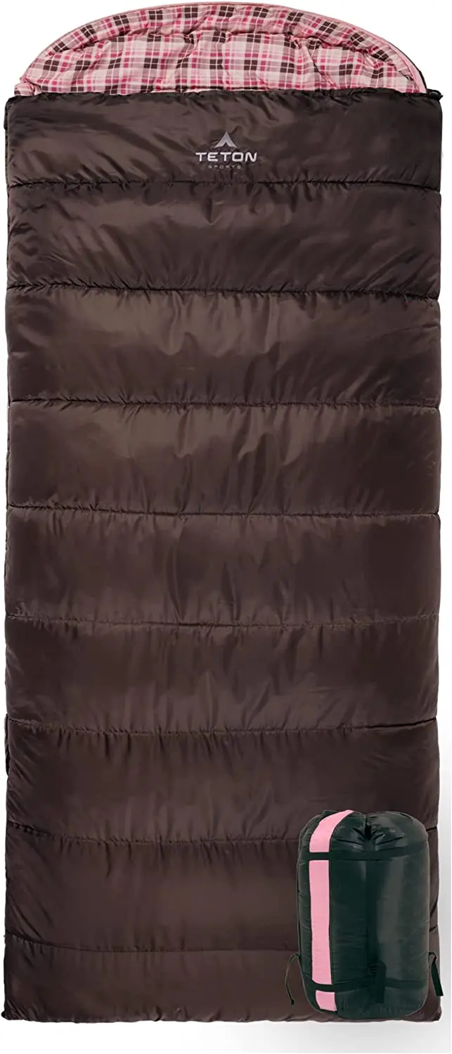

Regular Sleeping Bag; Great for Family Camping, Brown Poly Liner, Right zip , 80 x 33-Inch