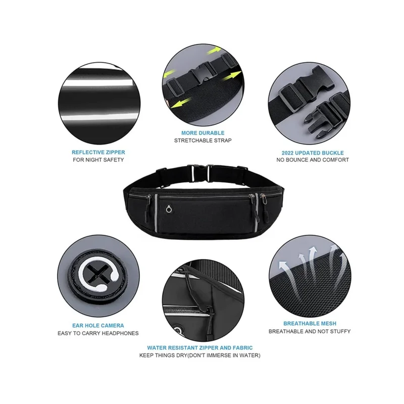 Сумка для бега унисекс поясной ремень легкая спортивная летняя сумка