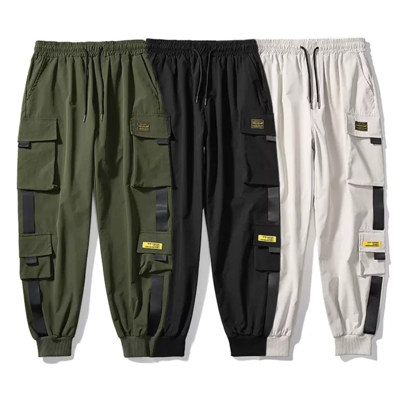 

NEW IN Hop Pants Thin Design Men Loose Joggers Pants Streetwear Harem Pants Clothes Ankle Length Trousers Harajuku Sport Casual