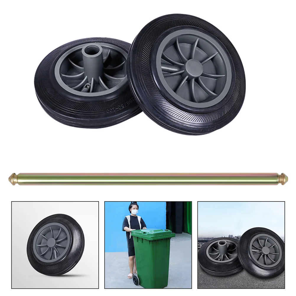 

1 Set Trash Can Wheel Safe Good Nice Sturdy Light Bin Wheels Pulley for Can Trash