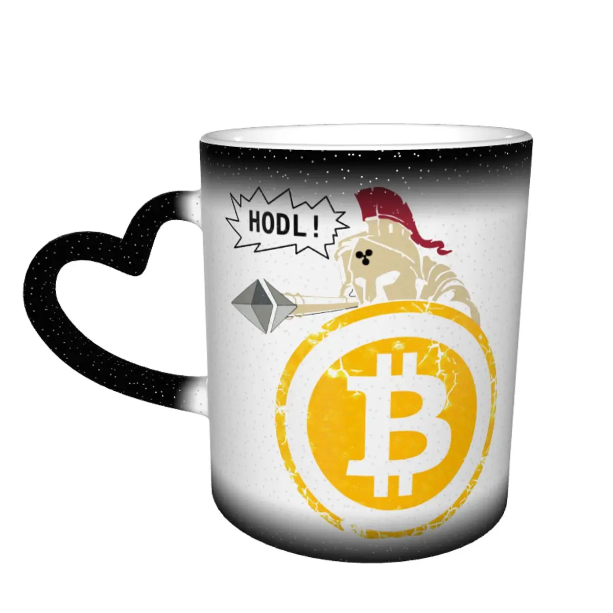 

Биткойн HODL Your Cryptos Mug, виртуальная валюта, креативная фотокерамическая латте, меняющие цвет чашки