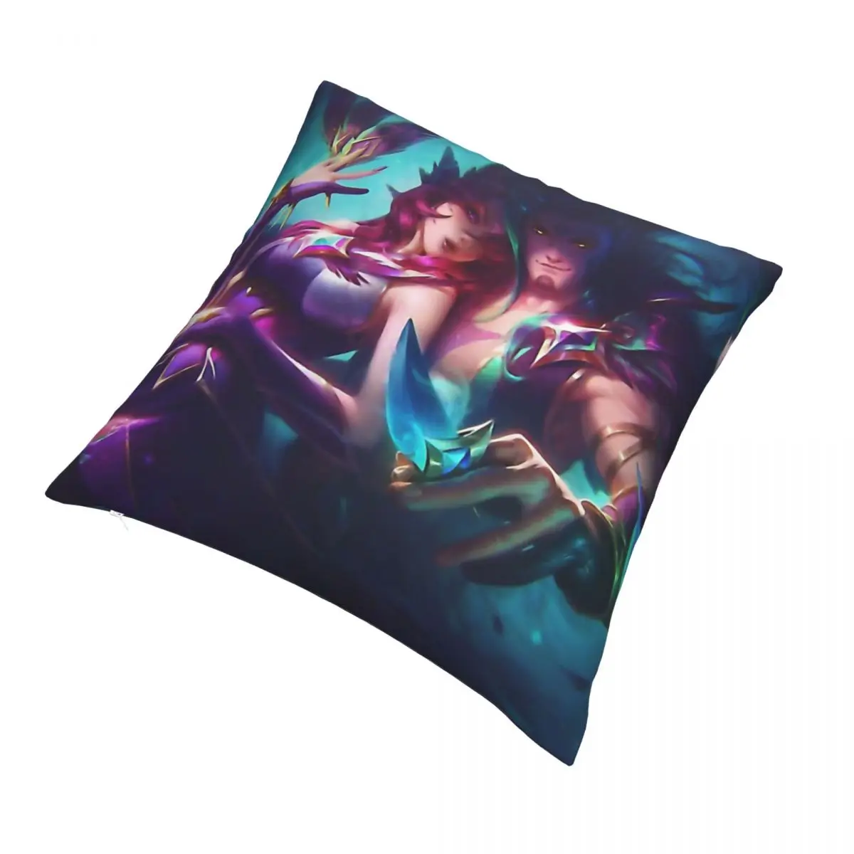 Xayah Rakan Star Guardian Throw Pillow Case League Of Legends Game Backpack Coussin Covers DIY Printed Soft Sofa Decor - купить по