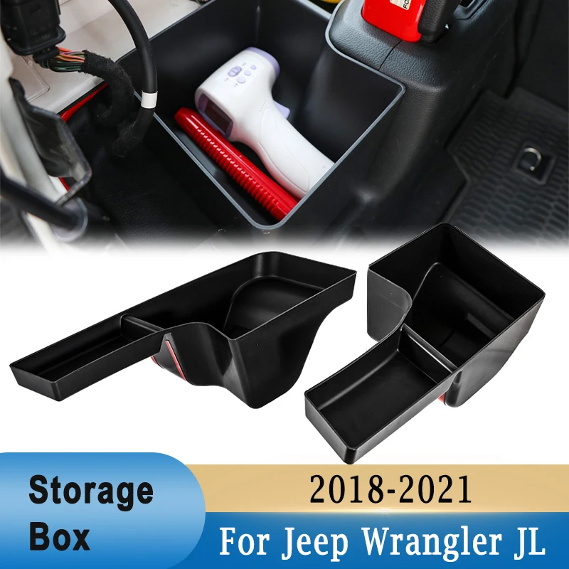

Rear Trunk Boot Side Storage Tray Organizers Box For Jeep Wrangler JL JLU 2018-2021 Trunk Storage Space ABS Interior Accessories