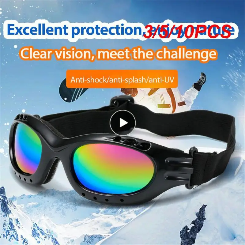 

3/5/10PCS Color Film Welding Mirror Slip Goggles Dustproof Windproof Mirror Windproof Splash Proof Motorcycle Goggles