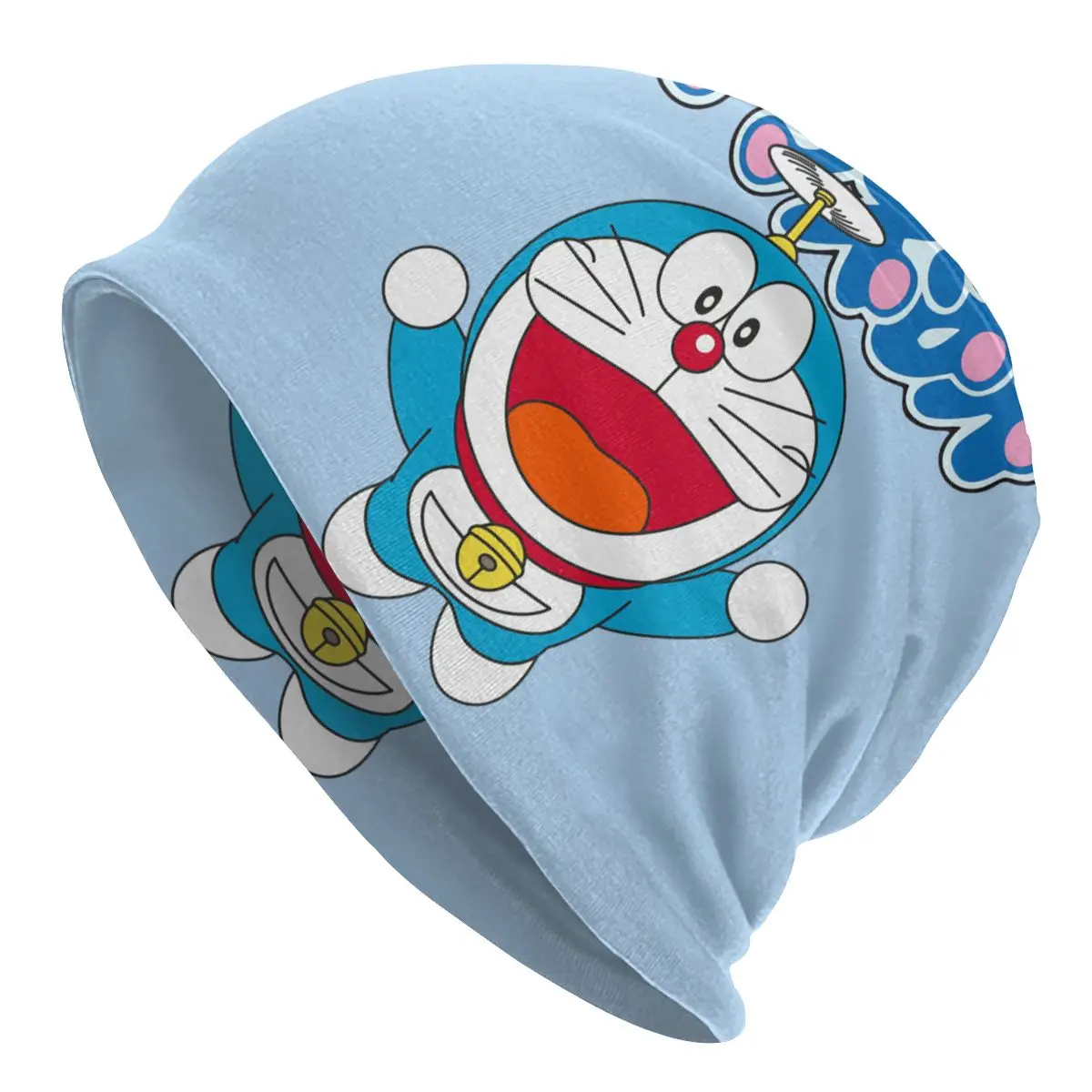 

Vintage Doraemon Cat Cartoon Manga Series Unisex Bonnet Winter Running Double Layer Thin Hats For Men Women