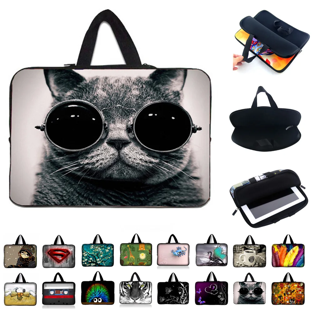 

Cartoon Pattern Laptop Bag 13 14 15.6 Inch Women Man Waterproof Handbag Case For 7 10 12 inch MacBook Air Pro Notebook Lady