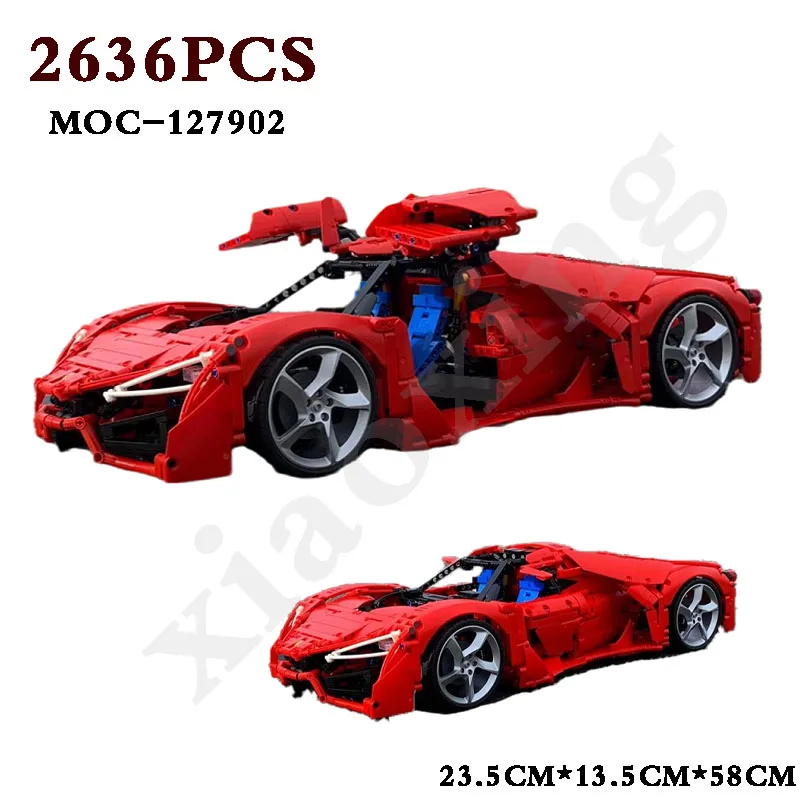 

MOC-127902RacingF80 Concept Car42143 высокоскоростные гоночные автомобильные гонки, 2636 шт. в сборе, строительные блоки MOC, Рождественский подарок «сделай сам»