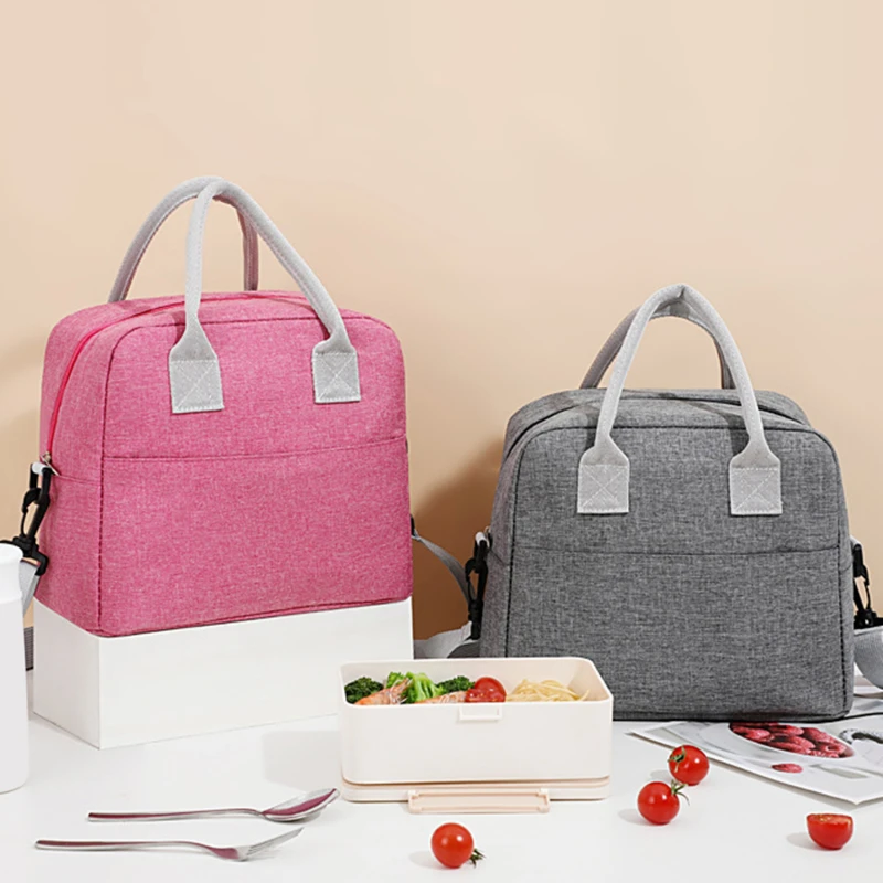 

Lunch Bag With Should Strap Handle Cooler Bags Work Student Thermal Lunch Box Thermal Fridge Bag Women Portable Food Bags 2022