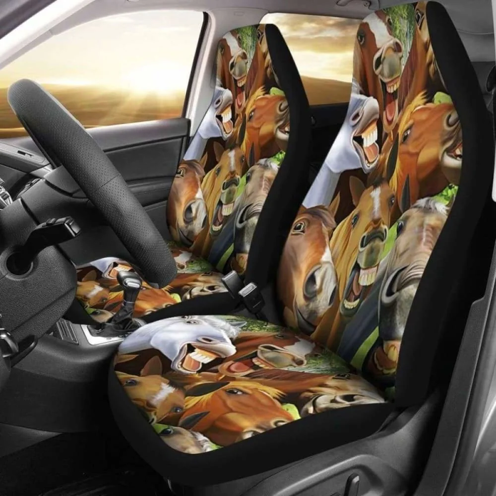 

Horse Lover Car Seat Cover 08 170804,Pack of 2 Universal Front Seat Protective Cover