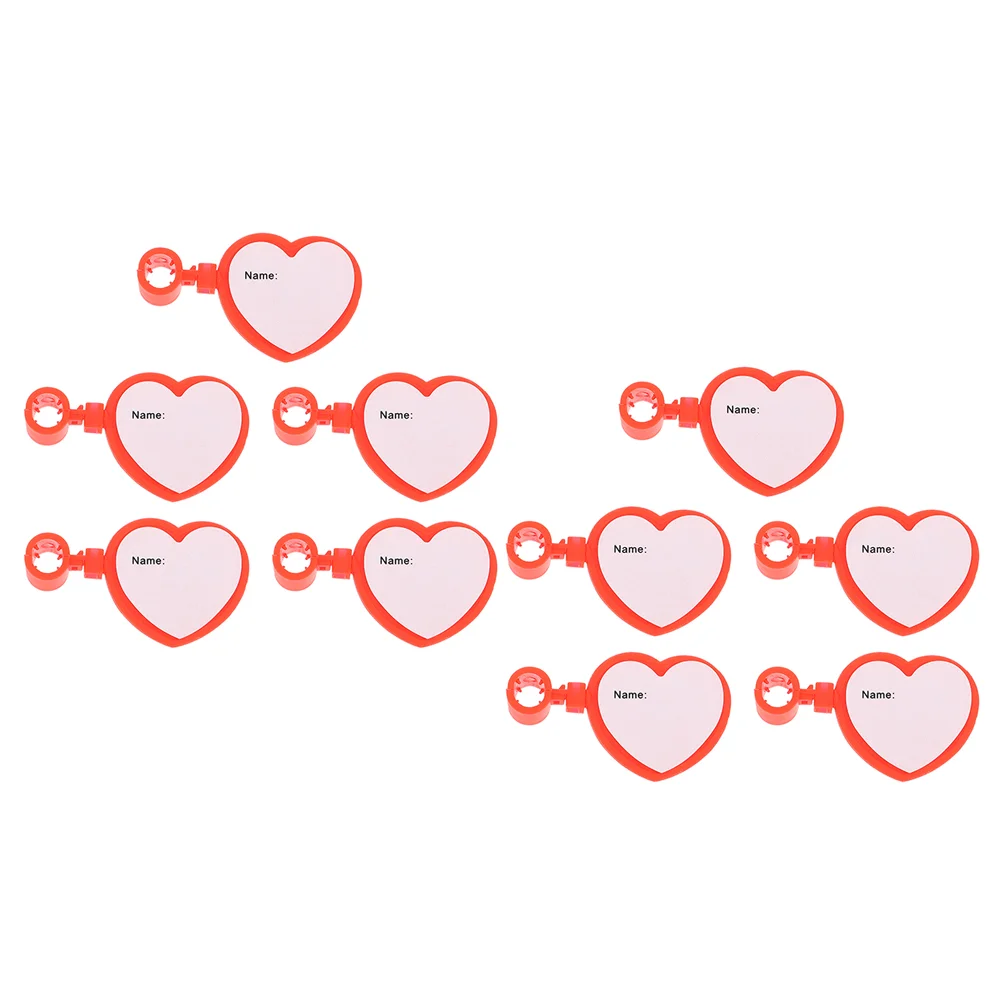 

10pcs Creative Heart Shaped Name Tags Stethoscope Name Cards for Stethoscope Tube