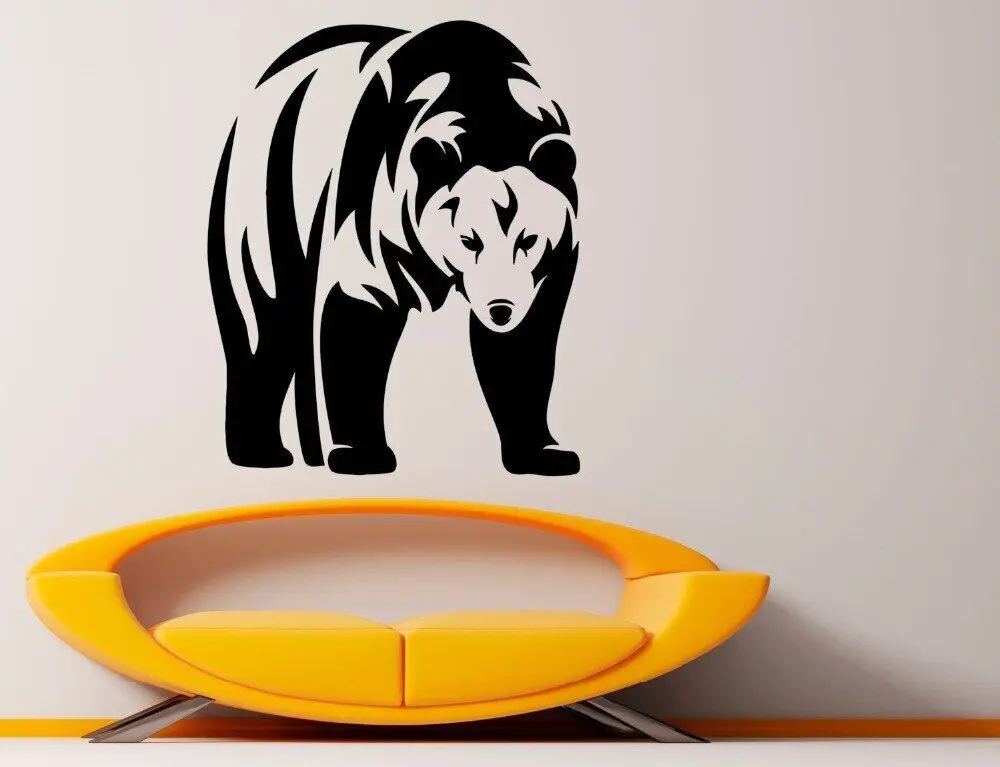 

Grizzly Bear Wall Decal Kids Nursery Rooms Vinyl Wall Stickers Animal Art Mural Living Rooms Home Decor Art Mural Removable SY95