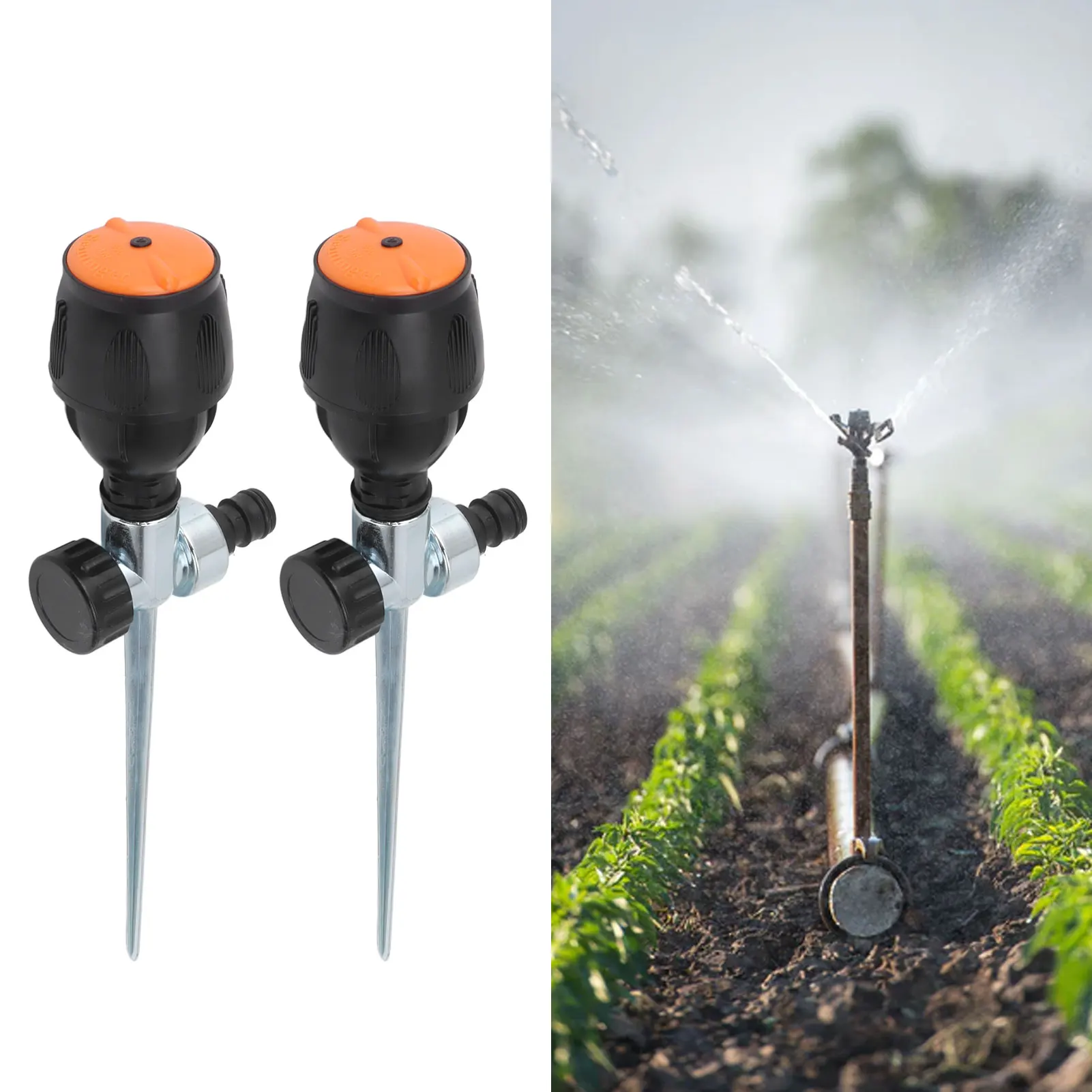 

Автоматический вращающийся поливочный спринклер, металлическая/пластиковая вставка, игловая насадка, 360 градусов, спринклер для полива газона и воды для сада