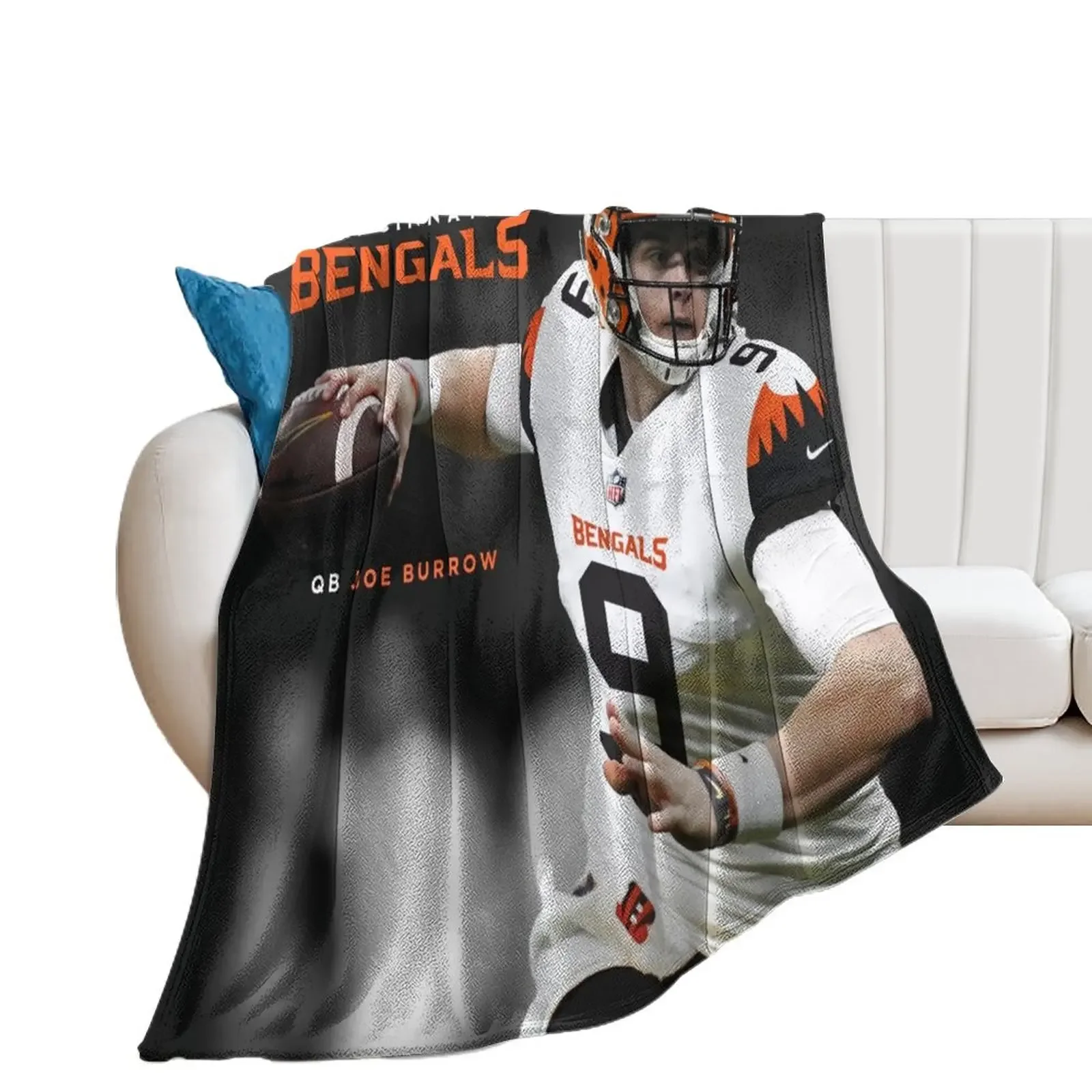 Оранжевое одеяло Joe Run одеяла в клетку из фланелевой ткани