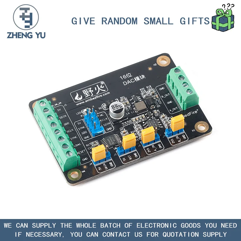 

AD5689 16-BIT HIGH-PRECISION DAC MODULE DUAL-CHANNEL -10~10V DIGITAL-TO-ANALOG CONVERSION MODULE
