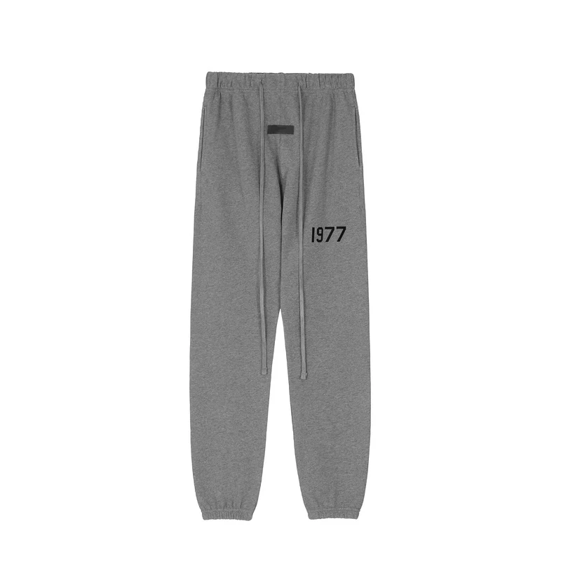 

High Quality 7th FG Flock Print Sweatpants Men Women Couple 100% Cotton Pants Hip Hop High Street Oversize Casual Pants