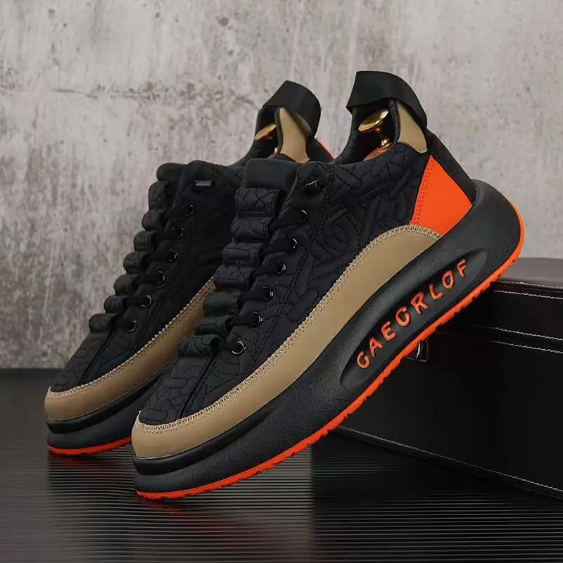 

Мужские классические кожаные туфли на платформе, Модные дышащие и удобные мужские повседневные туфли из ПУ кожи, Лидер продаж