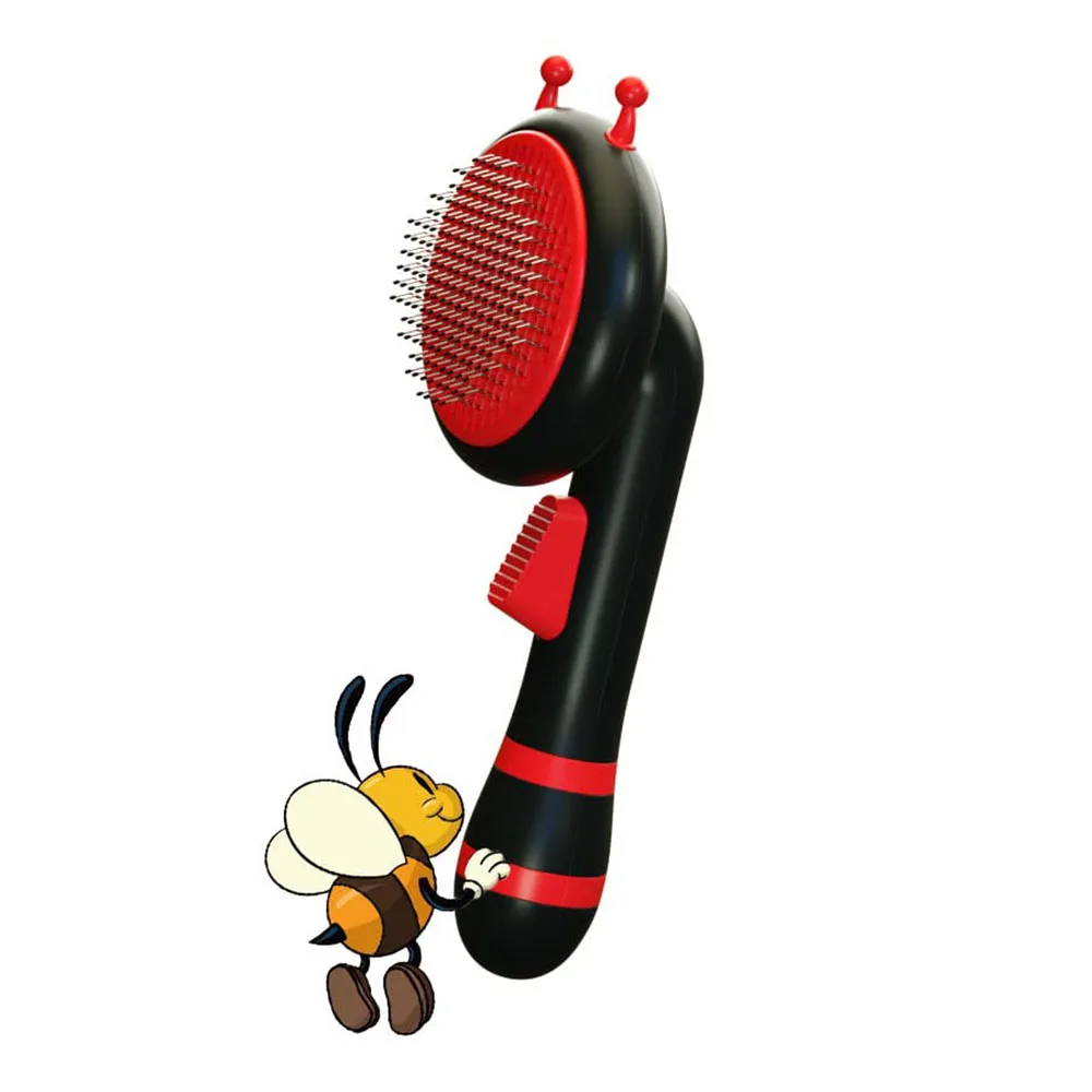 

Bee Shaped Pet Dog Massage Comb Self-cleaning Slicker for Cats Shedding Brush Gently Removes Loose Undercoat Mats & Tangled Hair