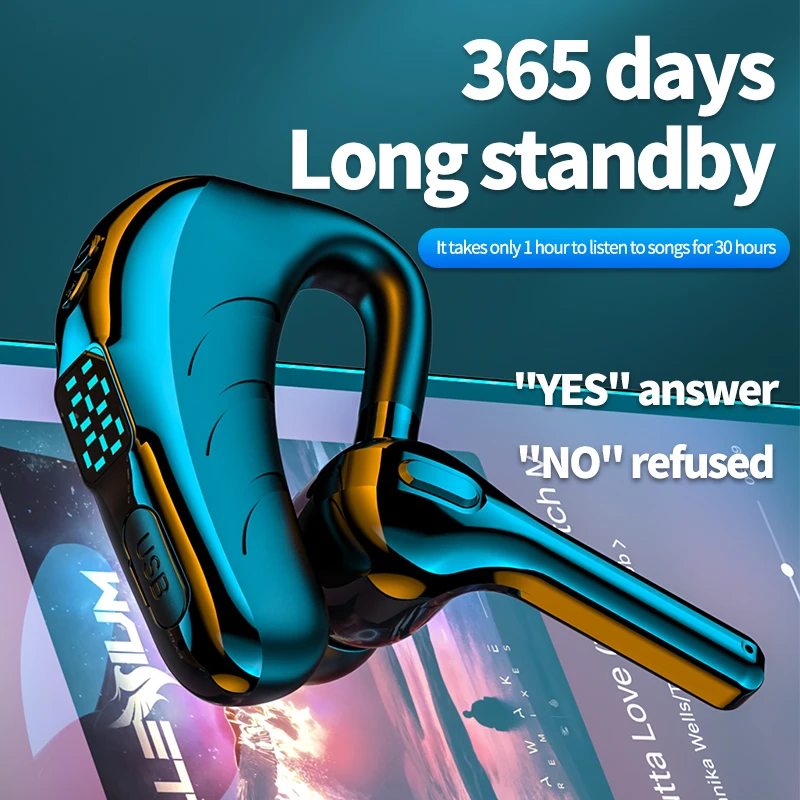 Беспроводные наушники Bluetooth светодиодный цифровой дисплей Inalambrico Auriculares с