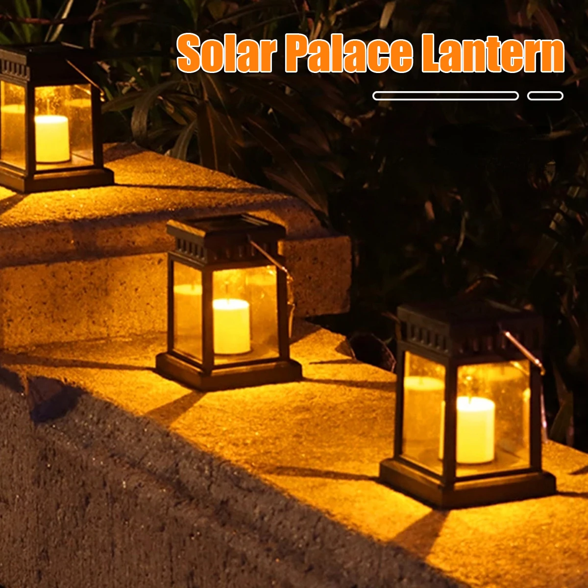 

Outdoor Solar Lights Retro Palace Lantern Lights Hanging Candle Lamps Landscape Lighting Floor Lights Garden Decor Solar Lantern