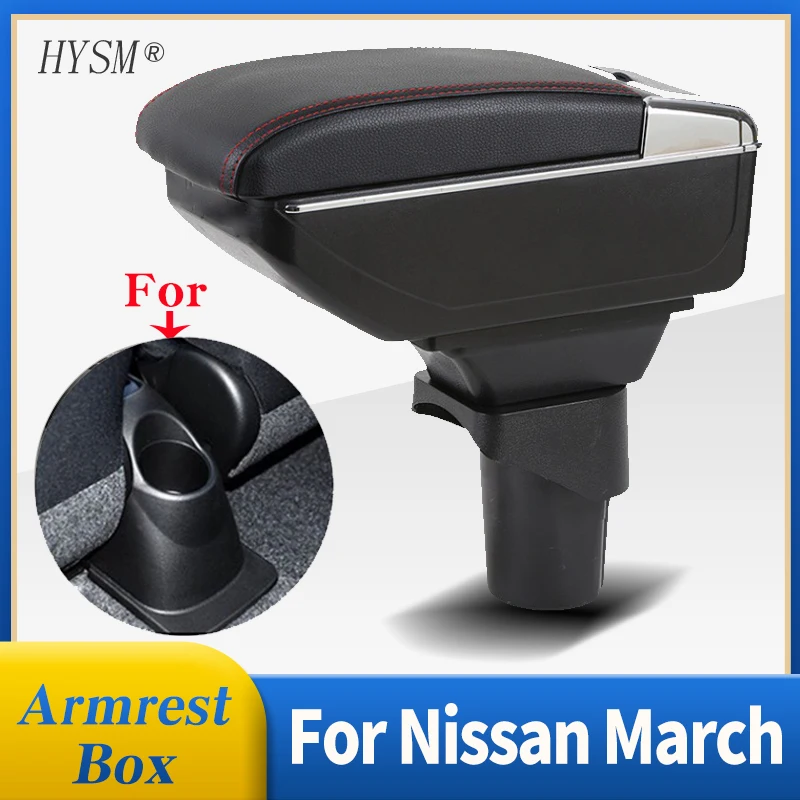 

For Nissan Sunny Armrest For Nissan March Micra K13 Car Armrest Box Central Storage Box Modification Accessories 2011-2016