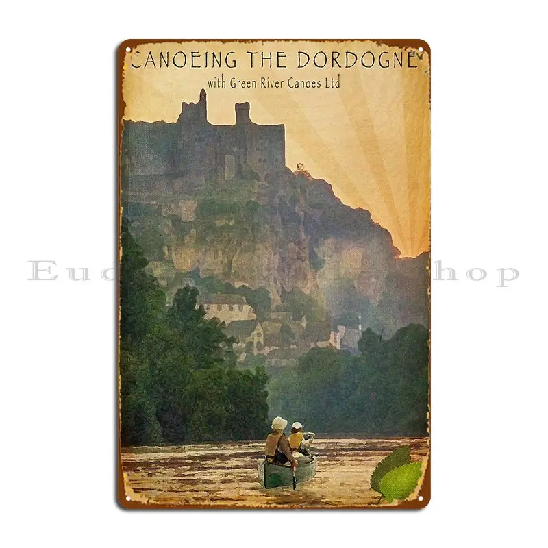 Плакат на каноэ в дордоне металлический плакат украшение для кинотеатра