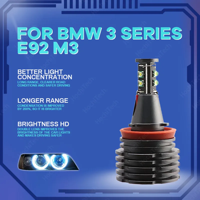 

For BMW 3 Series E92 M3 2008 2009-2012 Ultra Bright Free Error 3-year Warranty LED Marker h8 / h11 LED Angel Eyes Marker 160W