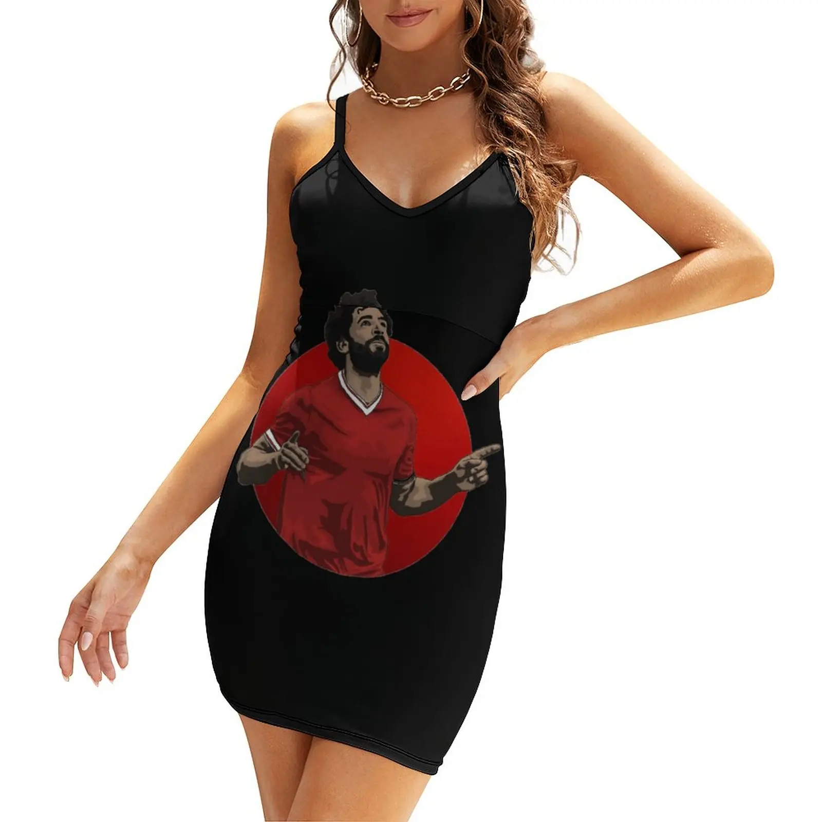 

Egypt Mohamedss And Salahss 11 Women's Sling Dress Funny Geek Strappy Dress Novelty Exotic Woman's Clothing Cocktails