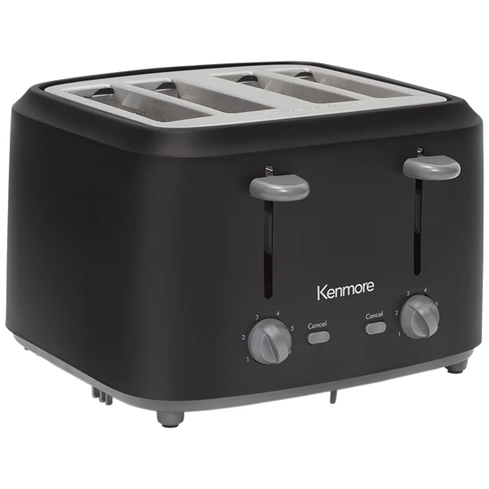 

4-Slice Toaster with Dual Controls, Matte Black
