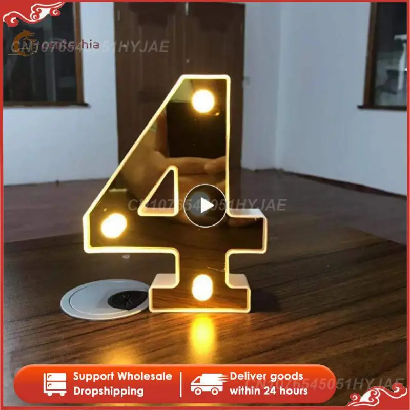 

Creative Luminous Digital Letter Light AA Battery Powered Lamp Night Light For Christmas Wedding Birthday Party Decoration Lamp